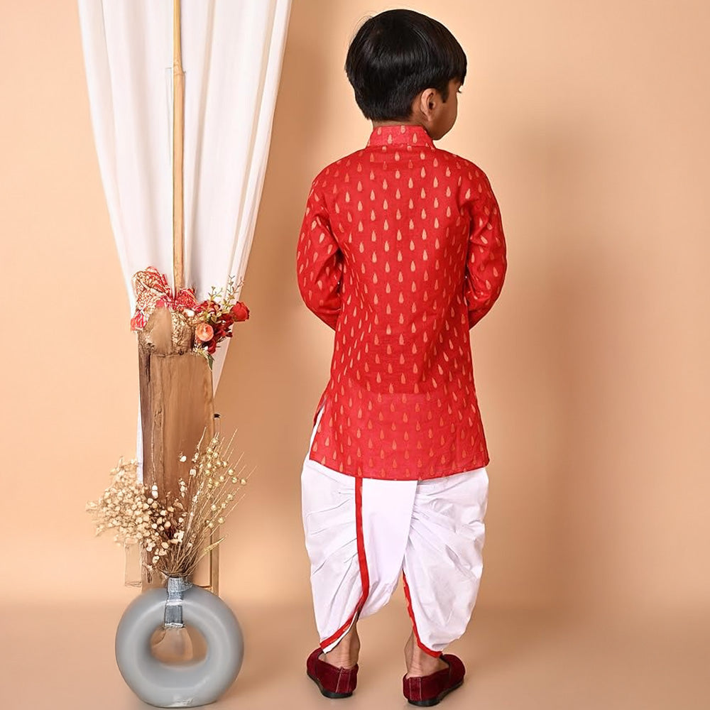 Columbus Scarlet Boy's Kurtha Set