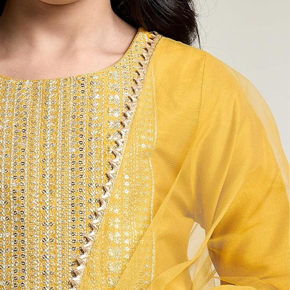 Dallas Yellow Girl's Churidar Set