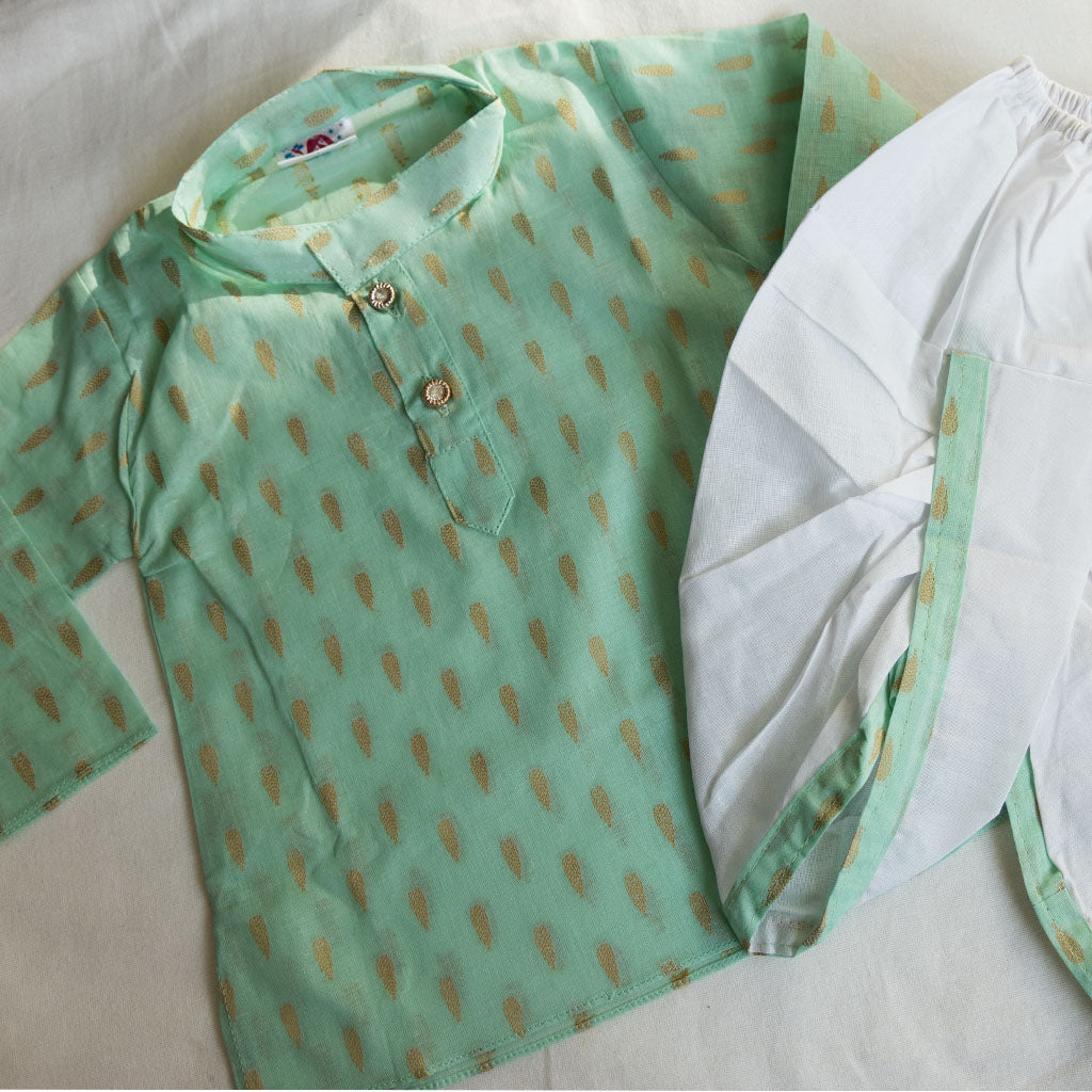 Columbus Aqua Baby Boy's Kurtha Set