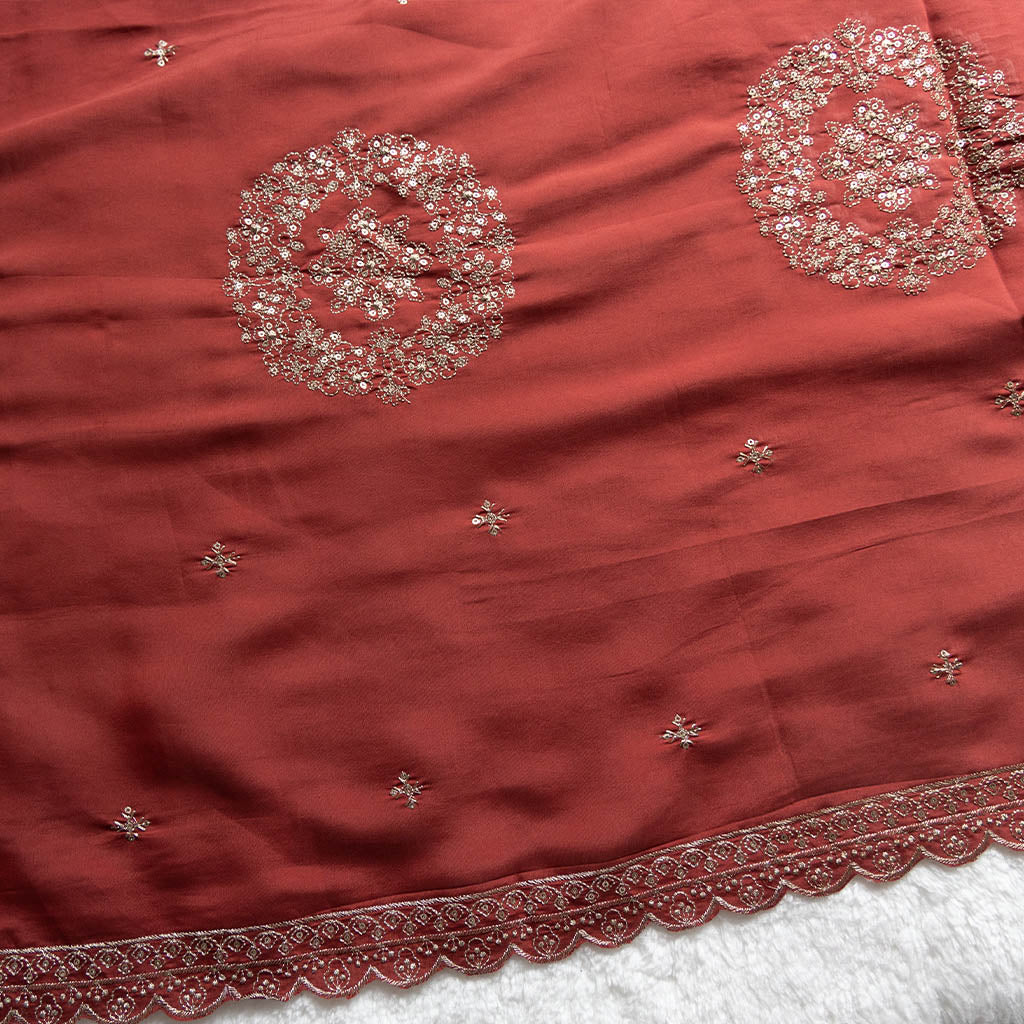 Cairo Rustic Red Churidar Set