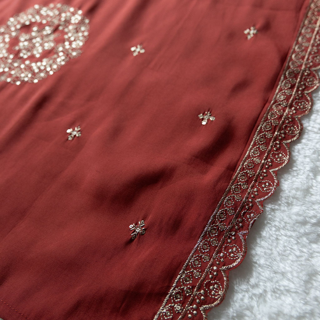 Cairo Rustic Red Churidar Set