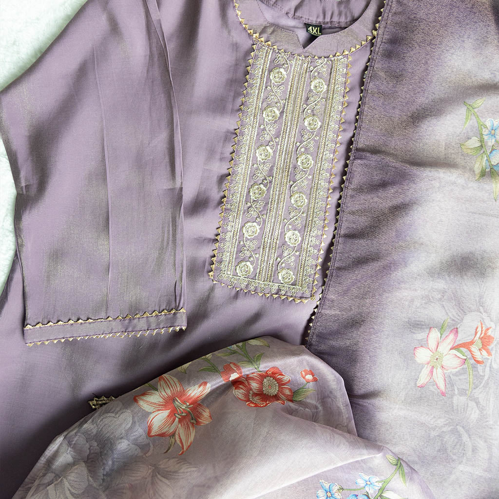 Quito Purple Churidar Set