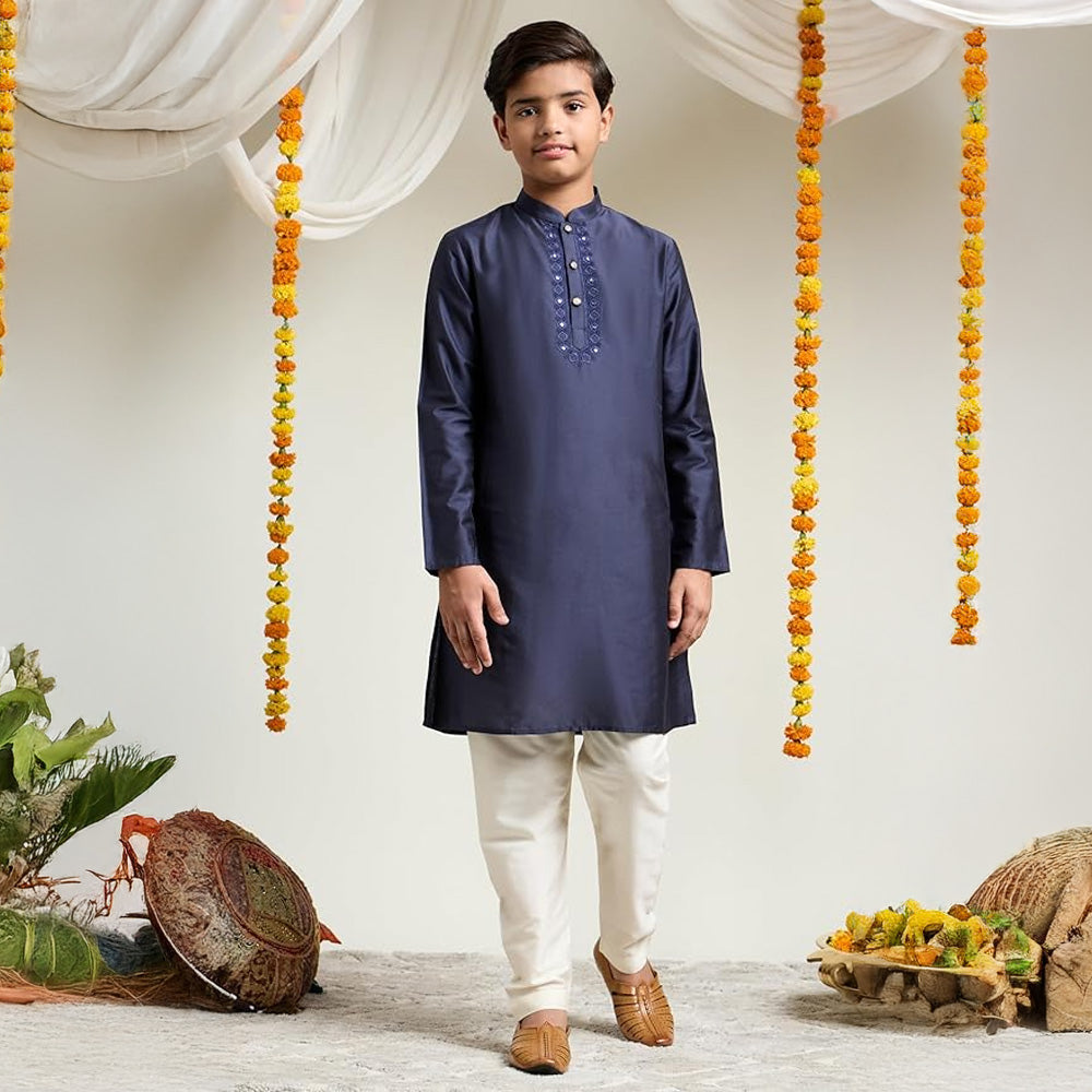 Washington Cobalt Boy's Kurtha Set