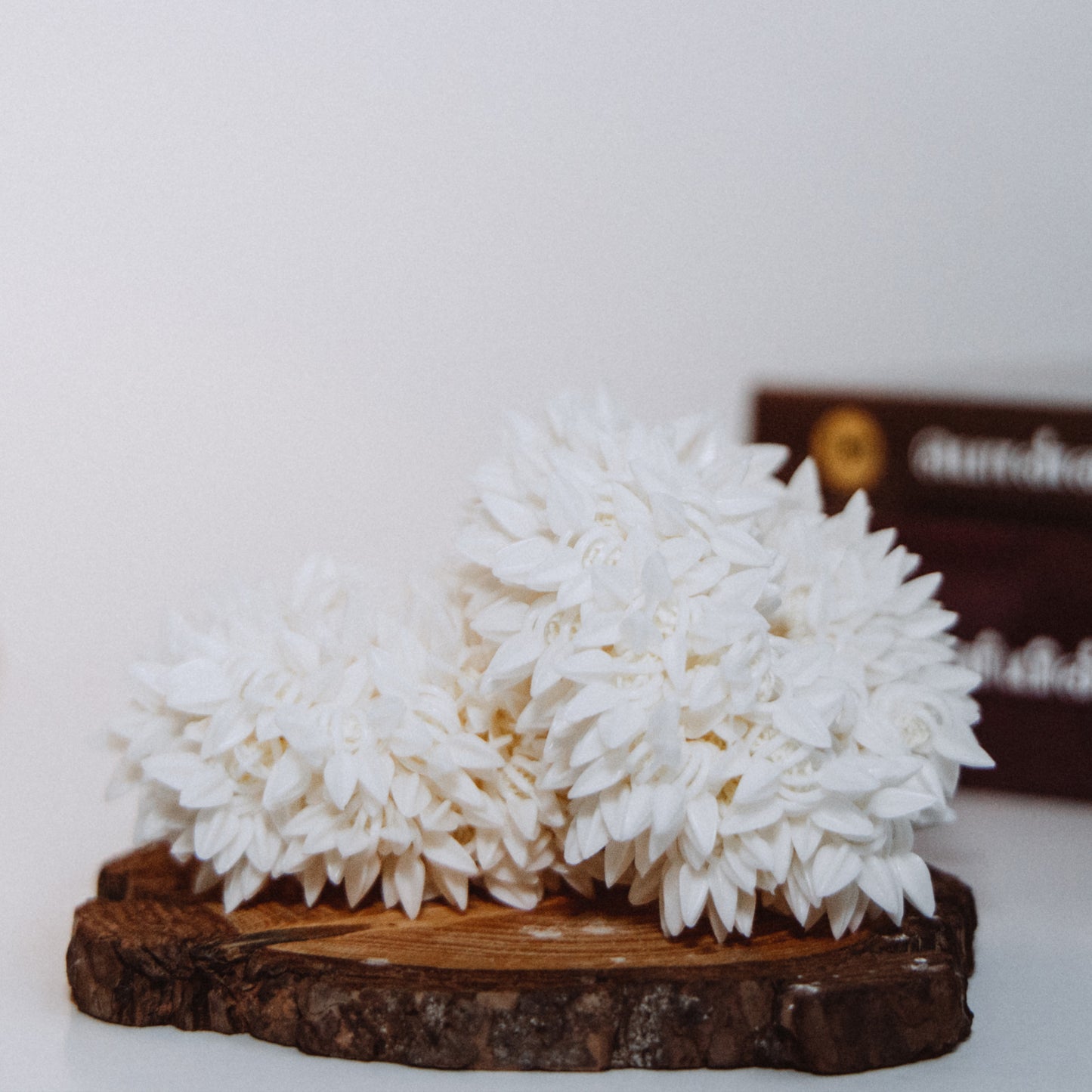 Scented Faux Jasmine Flower Scrunchies