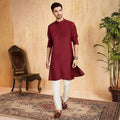 Munich Scarlet Silk Kurtha Set
