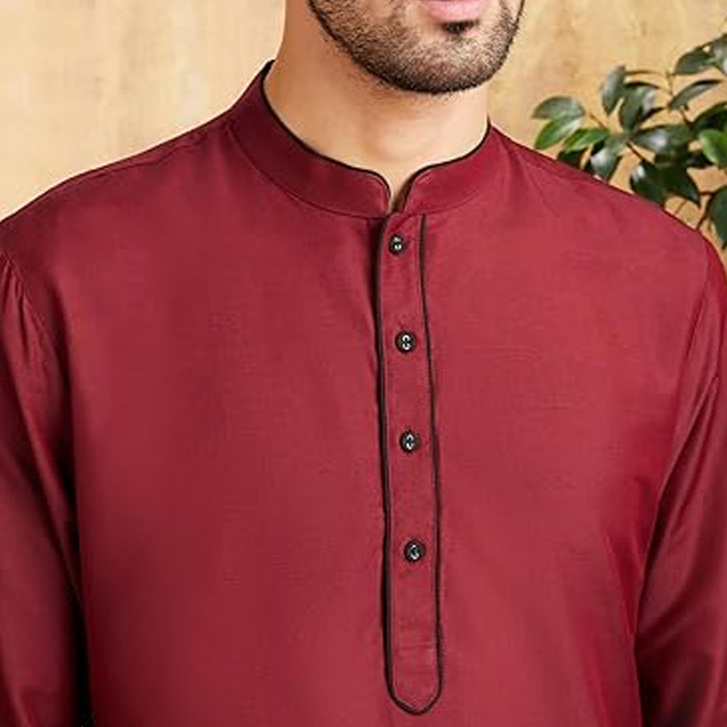 Munich Scarlet Silk Kurtha Set