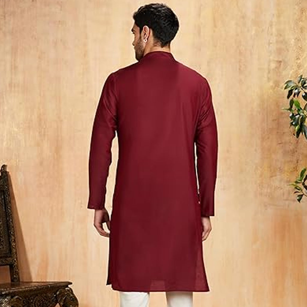 Munich Scarlet Silk Kurtha Set