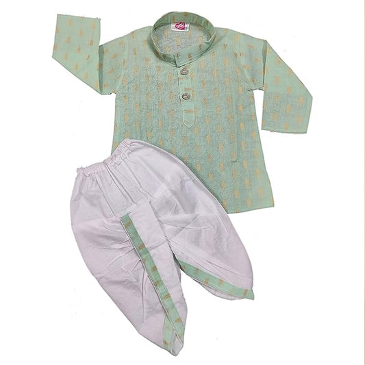 Columbus Mint Baby Boy's Kurtha Set