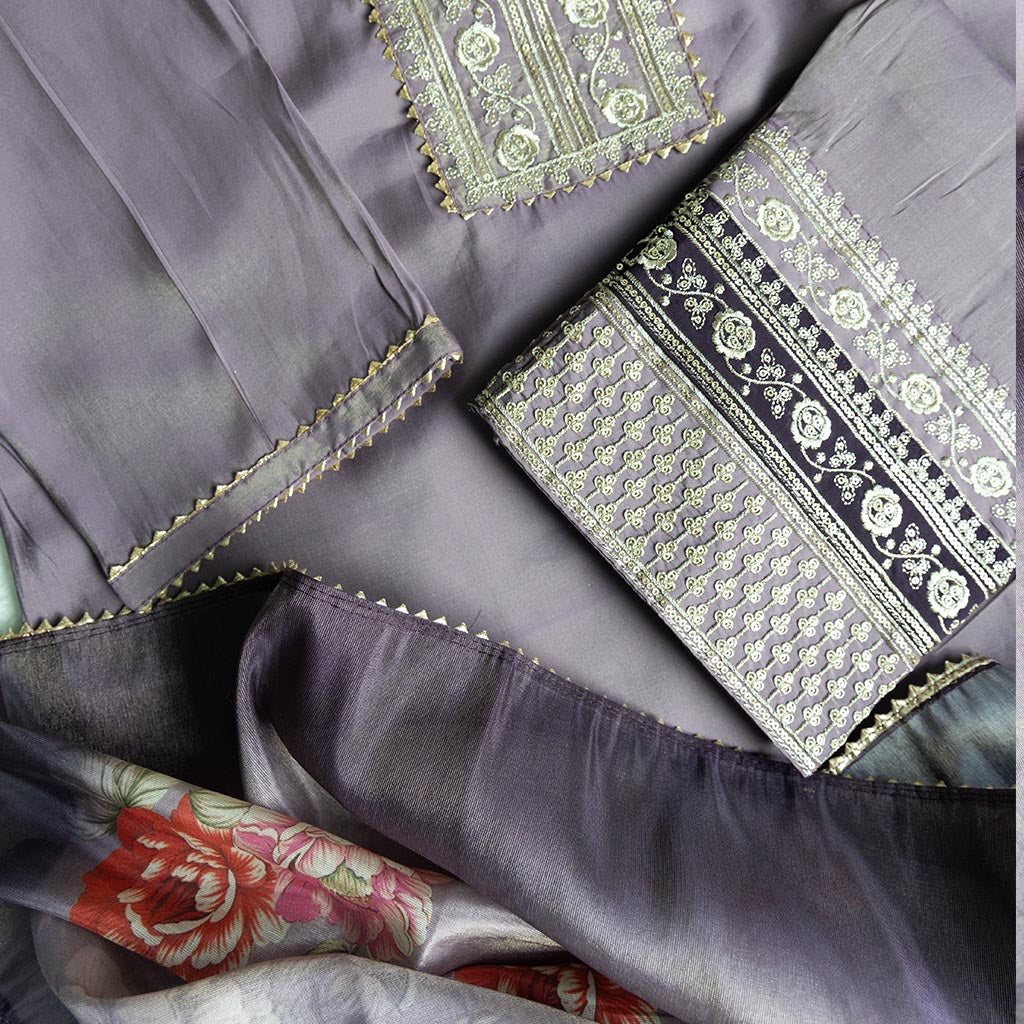 Quito Purple Churidar Set