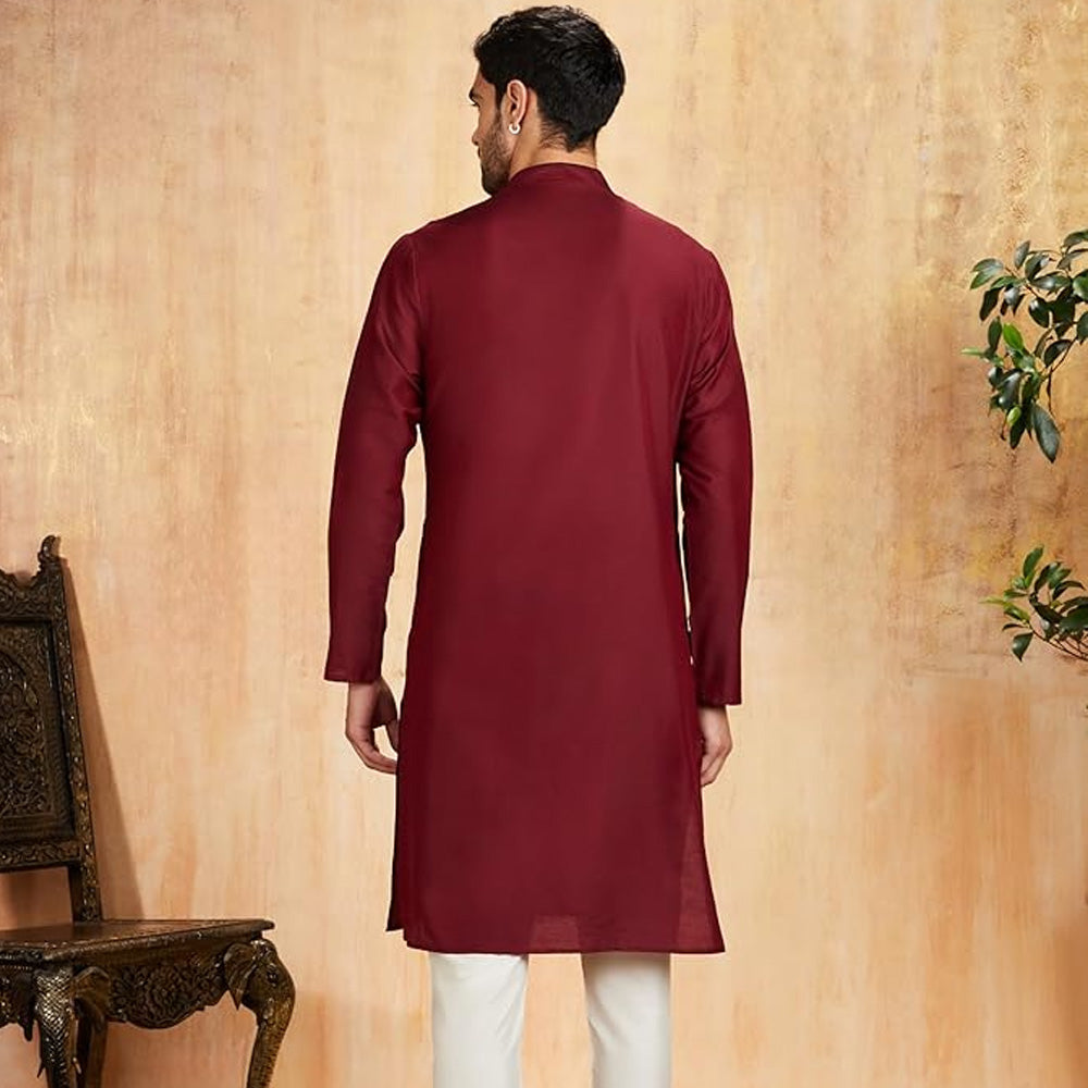 Tampa Men's Silk Kurtha Set
