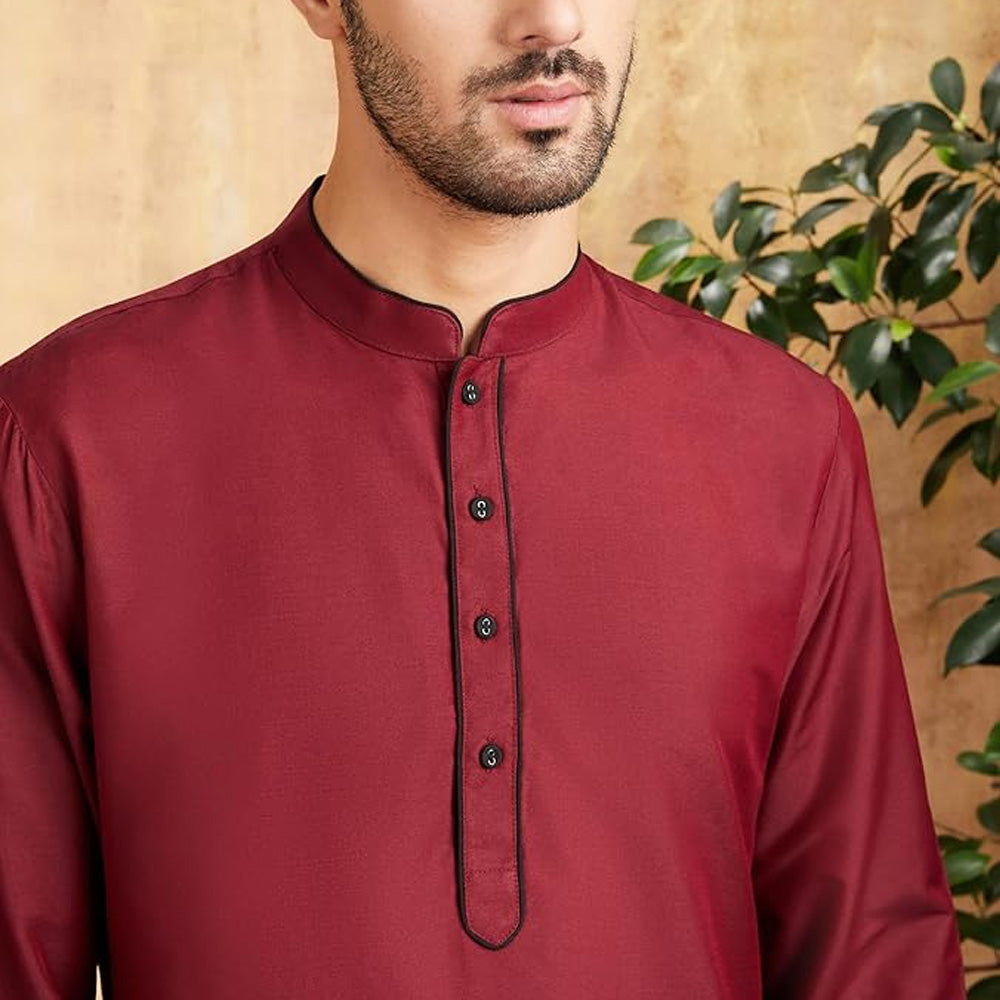 Tampa Men's Silk Kurtha Set
