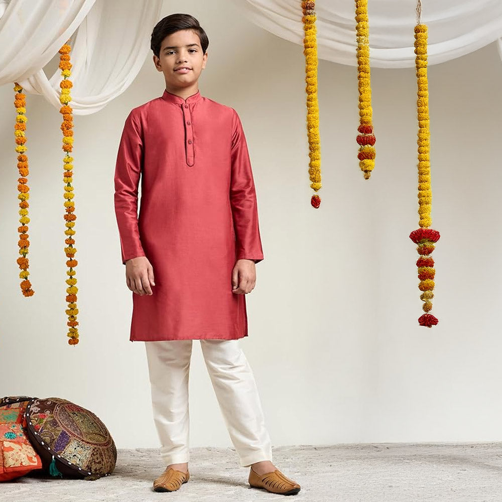 Washington Scarlet Boy's Kurtha Set